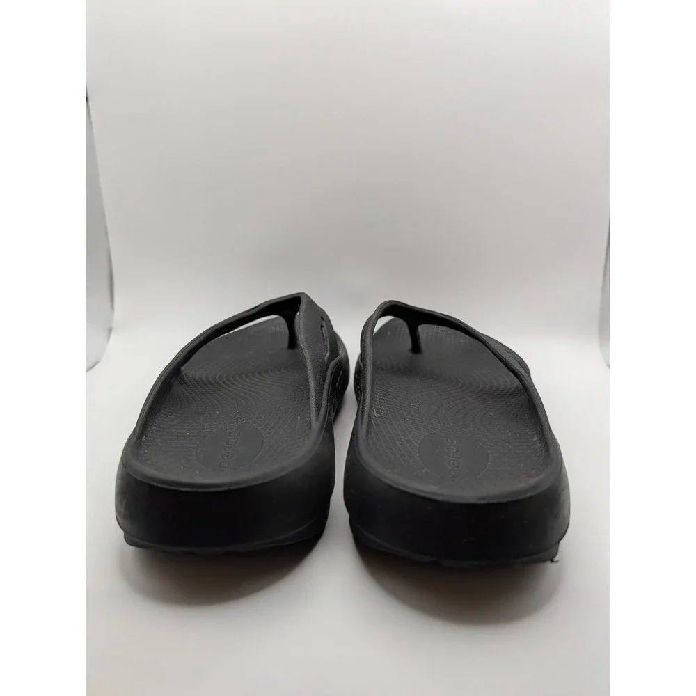 OOFOS OOriginal Thong Sandal Black Mens 10 Womens 12 Recovery Flip Flops EU 43